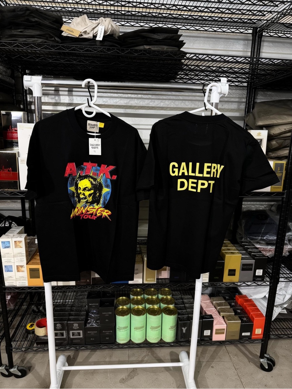Blank 'ATK Monster Tour' Graphic Tee with Yellow Back Logo
